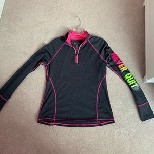 Ideology grey and pink long sleeve zipper up